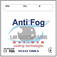 Линза для очков VISION Anti Fog с индексом 1,56 (с покрытием HMC+EMI+UV400)