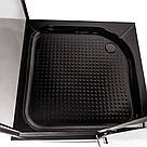 Квадратна душова кабіна INSANA Chiara 90x90, чорний піддон, чорний профіль, тоноване скло 6 мм, фото 4