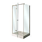 Прямокутна душова кабіна 120х80 INSANA Adriana, хромований профіль, прозоре скло 6 мм, розпашна, фото 3