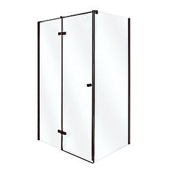 Прямокутна душова кабіна 120х80 INSANA Adriana black, без піддону, чорний профіль, скло 6 мм, розпашна