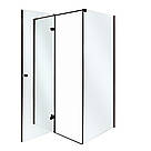 Прямокутна душова кабіна 120х80 INSANA Adriana black, без піддону, чорний профіль, скло 6 мм, розпашна, фото 2