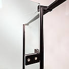 Прямокутна душова кабіна 120х80 INSANA Adriana black, без піддону, чорний профіль, скло 6 мм, розпашна, фото 4