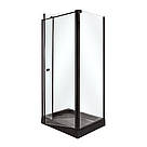Прямокутна душова кабіна 100х80 INSANA Riccarda, чорний профіль, чорний низький піддон, скло 6 мм, фото 3