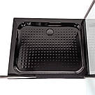 Прямокутна душова кабіна 100х80 INSANA Riccarda, чорний профіль, чорний низький піддон, скло 6 мм, фото 4