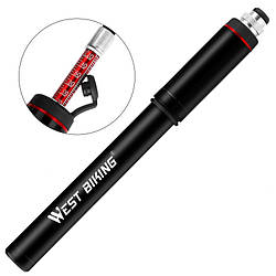 Велосипедний насос західний велосипед 0711053 Посібник з чорним індикатором
