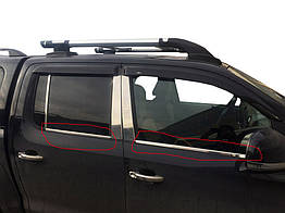 Окантовка вікон Carmos для Volkswagen Amarok 2010-2022 рр. Нержавіюча сталь (4 смужки)