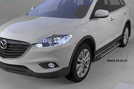 Бокові пороги для Mazda CX-9 (2007-2016) Erkul Алюміній (2 шт.)