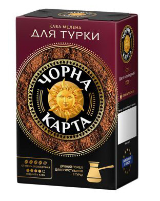 Кава мелена "Чорна Карта" для турки 230г вакуумна упаковка