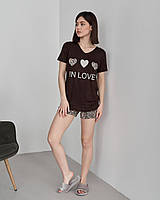 Жіноча піжама  з шортиками віскоза розміри S, M, L, XL