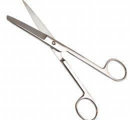 Ножиці 200мм прямі 1 гострий кінець J-22-016