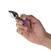 Металевий анальний штекер Lux Active з трояндою - Rose Anal Plug - Purple, vibroopul як подарунок, фото 5