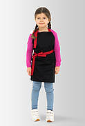 Фартух дитячий Latte Kids 5-7років Чорний з червоним, фото 2