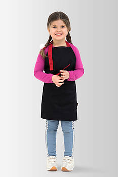 Фартух дитячий Latte Kids 5-7років Чорний з червоним