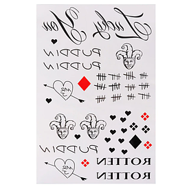 Флеш Тату. 29*20 См. Тимчасова. Перевідна. Набір, Joker, Clowns, Harley Quin, Lgah-001 (S)