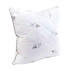 Подушка зі штучного лебединого пуху "Swan Luxury" 70х70 у стьобаний мікрофібрі (313.52)