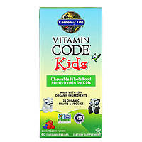 Органические витамины для детей жевательные Garden of Life Vitamin Code Kids 30 шт, детские мультивитамины