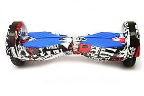 Гироборд 8 гироскутер сігвей з Bluetooth і колонками оригінал Graffiti Black