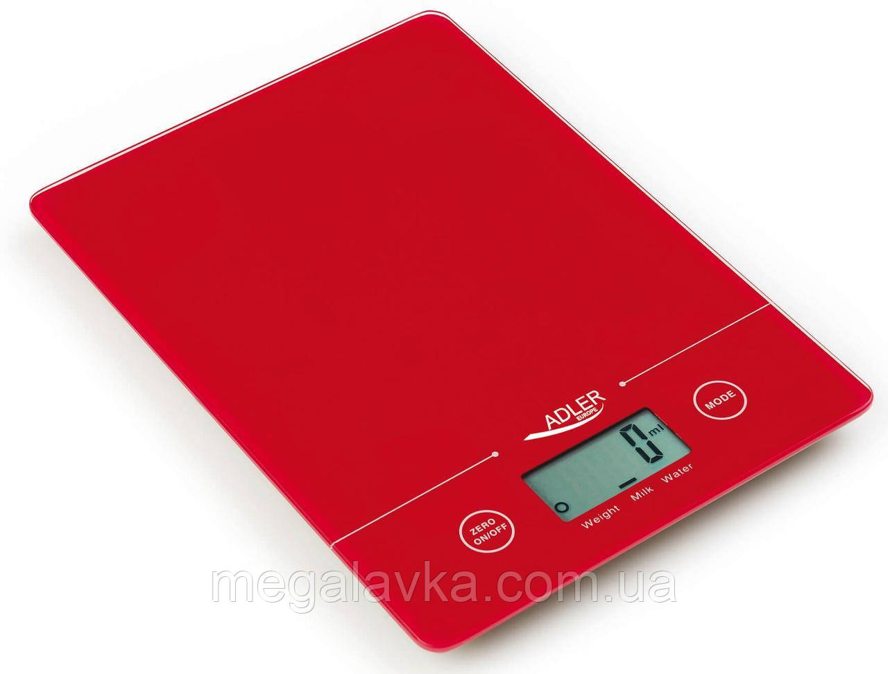 Ваги кухонні Adler AD 3138 red - MegaLavka