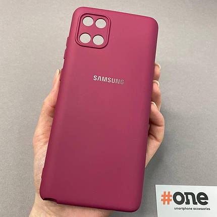 Чохол для Samsung Galaxy Note 10 Lite із мікрофіброю захистом камери чохол на самсунг нот 10 лайт бордовий T5G, фото 1