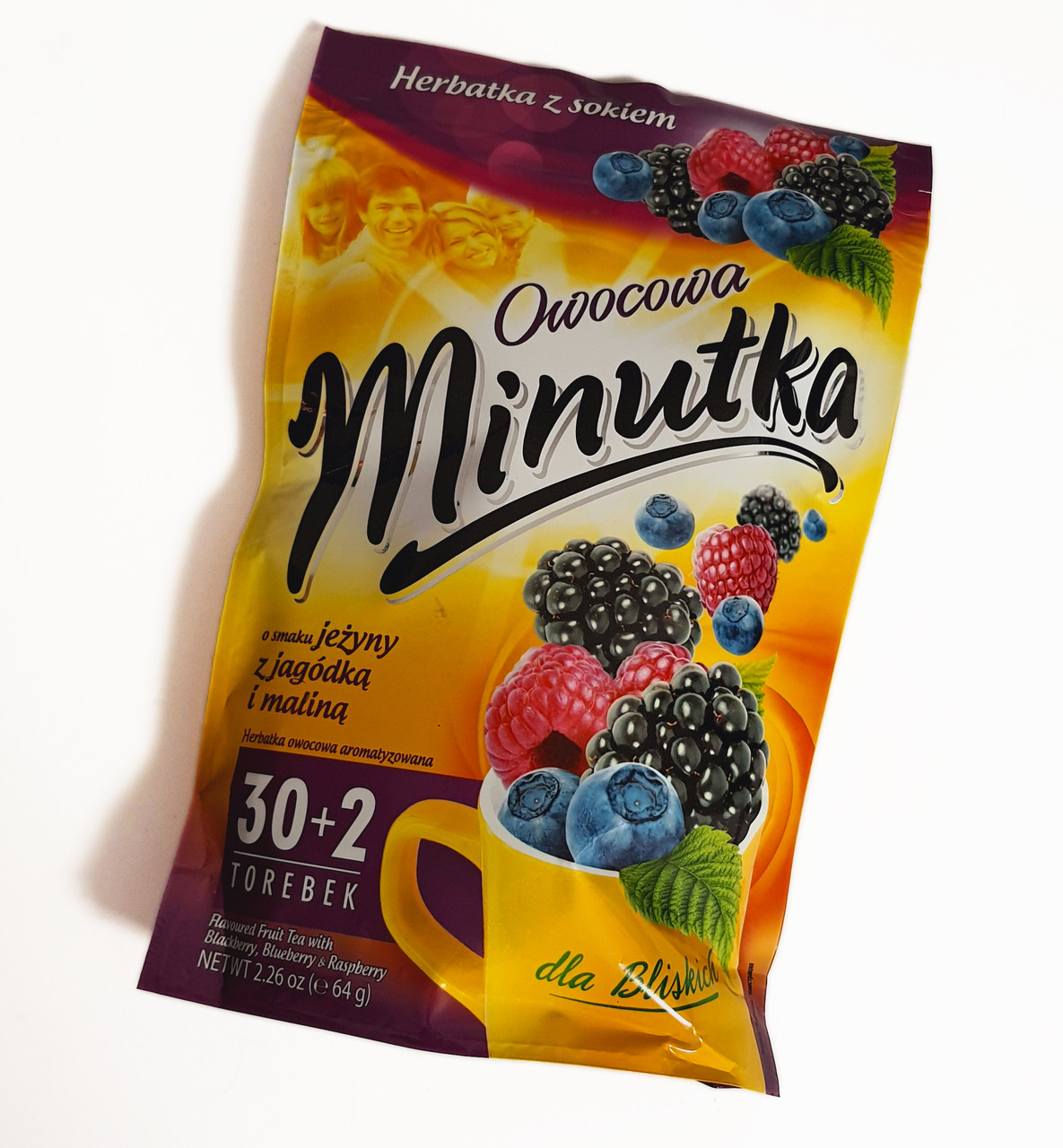 Купить Чай фруктовий "Minutka" с ежевикой, малиной и черникой 30+2 пак ...