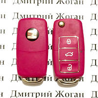 Корпус выкидного ключа для Seat (Сеат) , 3 - кнопки, лезвие HU66, HU49