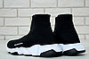 Чоловічі кросівки шкарпетки Balenciaga speed trainer black white Взуття Баленсіага снікерси чорно-білі текстильні, фото 9