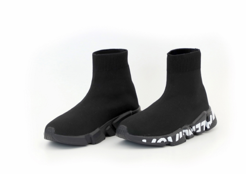 Кроссовки носки Balenciaga speed trainer black white Обувь Баленсиага сникерсы черно-белые мужские женские - фото 1 - id-p1567912548