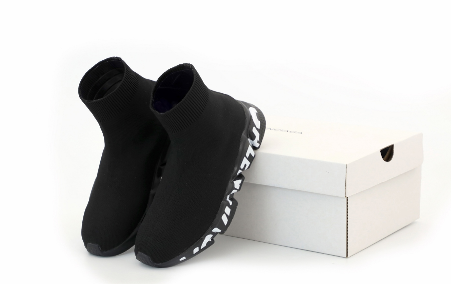 Кроссовки носки Balenciaga speed trainer black white Обувь Баленсиага сникерсы черно-белые мужские женские - фото 2 - id-p1567912548