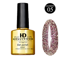 Гель-лак HD Hollywood 05 Celebrity Світловідбивний Рожевий 8 мл
