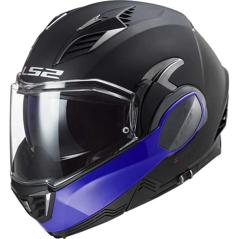 Мотошолом  модуляр LS2FF900 valiant ii hammer matt black blue + pinlock