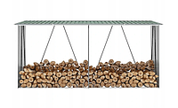 Сарай дровяной для сушки дров оцинкованный 330x84x152 см