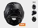 Мотошолом модуляр LS2 FF900 valiant ii solid matt black + pinlock, фото 6