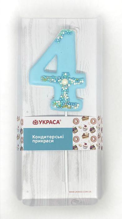 Цифра "Блакитна" на паличці "4"