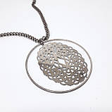 Підвіска темно - сріблястий метал сережки кільця / ланцюжок підвіска, фото 4