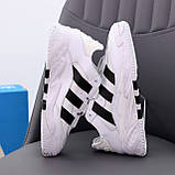 Чоловічі кросівки Adidas Niteball White Black, білі кросівки адідас найтбол чорно-білі, фото 9