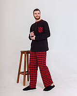 Мужской домашний костюм пижама:брюки и кофта в расцветках + большие размеры