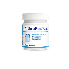 Комплекс з глюкозаміном і хондроїтином для котів Dolfos ArthroFos Cat - АртроФос Кет (90 таб)