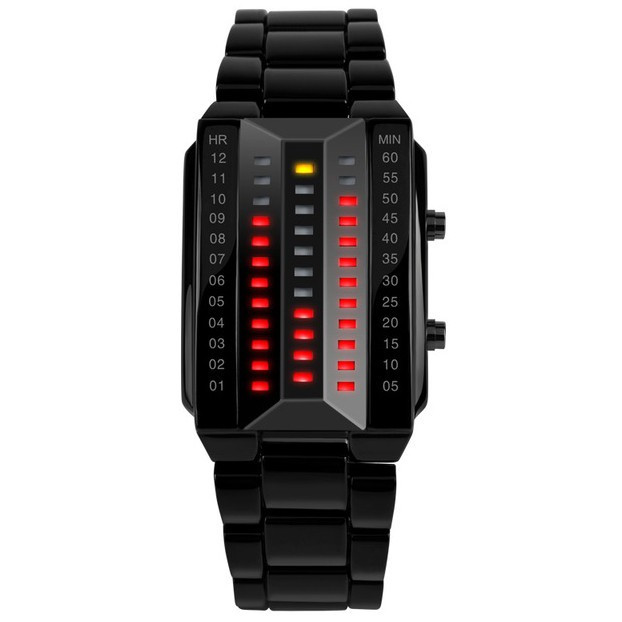 Бінарний чоловічий годинник Skmei 1035 (Black), фото 1