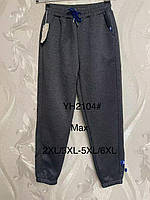 Штаны женские хлопок на байке Black Cyclone, размеры 3-4XL, серые, 2104
