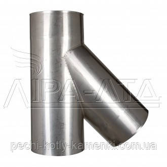 Трійник 45 з нержавіючої сталі 0,8 мм AISI 304