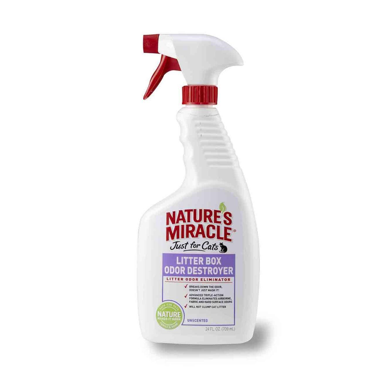Дезодорант туалета для котів Nature's Miracle Cat Litter Box Odor Destroyer спрей 709 мл