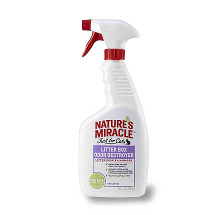 Дезодорант туалета для котів Nature's Miracle Cat Litter Box Odor Destroyer спрей 709 мл, фото 1