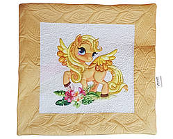 Стьобана дитяча наволочка Золотий єдиноріг