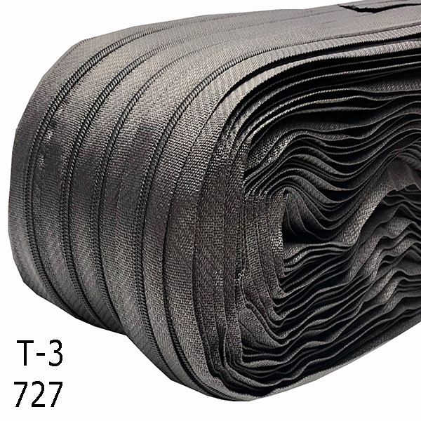 Блискавка рулонна (СПІРАЛЬ Тип-3) - 200м в рулоні, колір №727 темно-сірий