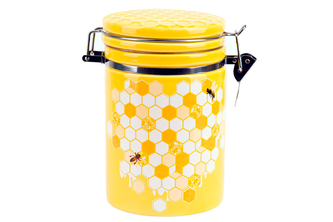 Банка керамічна з кришкою Honey 650 мл