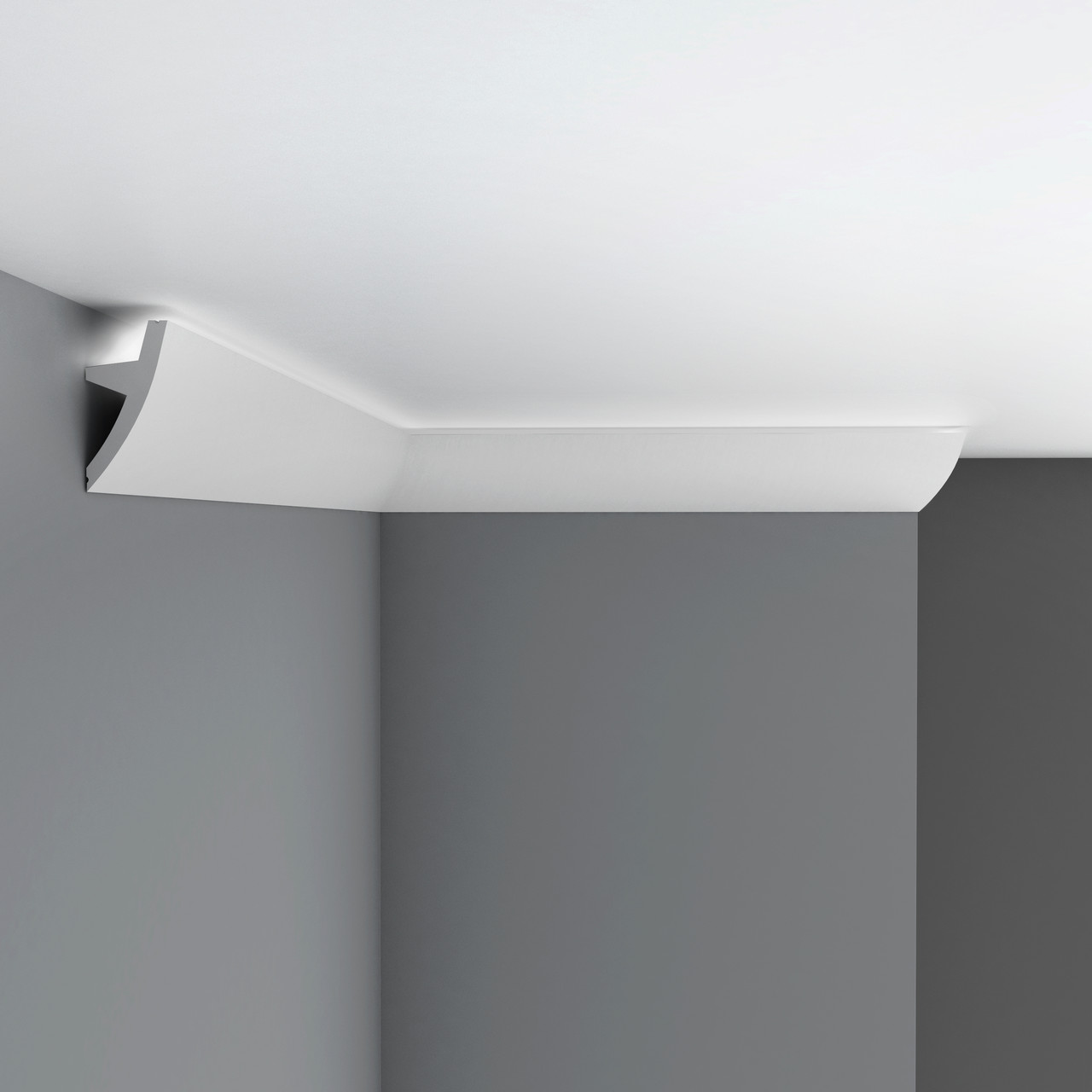 Плінтус стельовий полімерний Decomaster D502, довжина 2м, фото 1