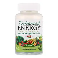 Витамины и минералы KAL, Enhanced Energy, мультивитамины из цельных продуктов с дозировкой 1 раз в день,
