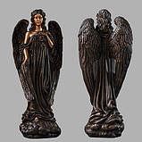 Скульптура в Україні. Надгробний Ангел з трояндами з полистоуну 57 см, фото 2