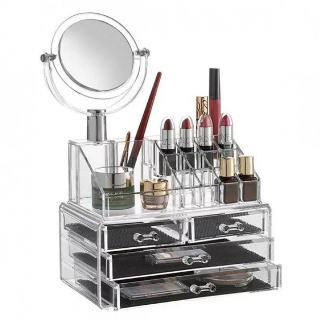 Органайзер для косметики з дзеркалом 4 drawer, фото 1