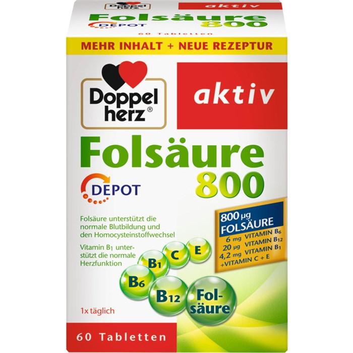 Комплекс витаминов Доппельгерц Фолиевая кислота 800+В1+В6+В12+С+Е ...